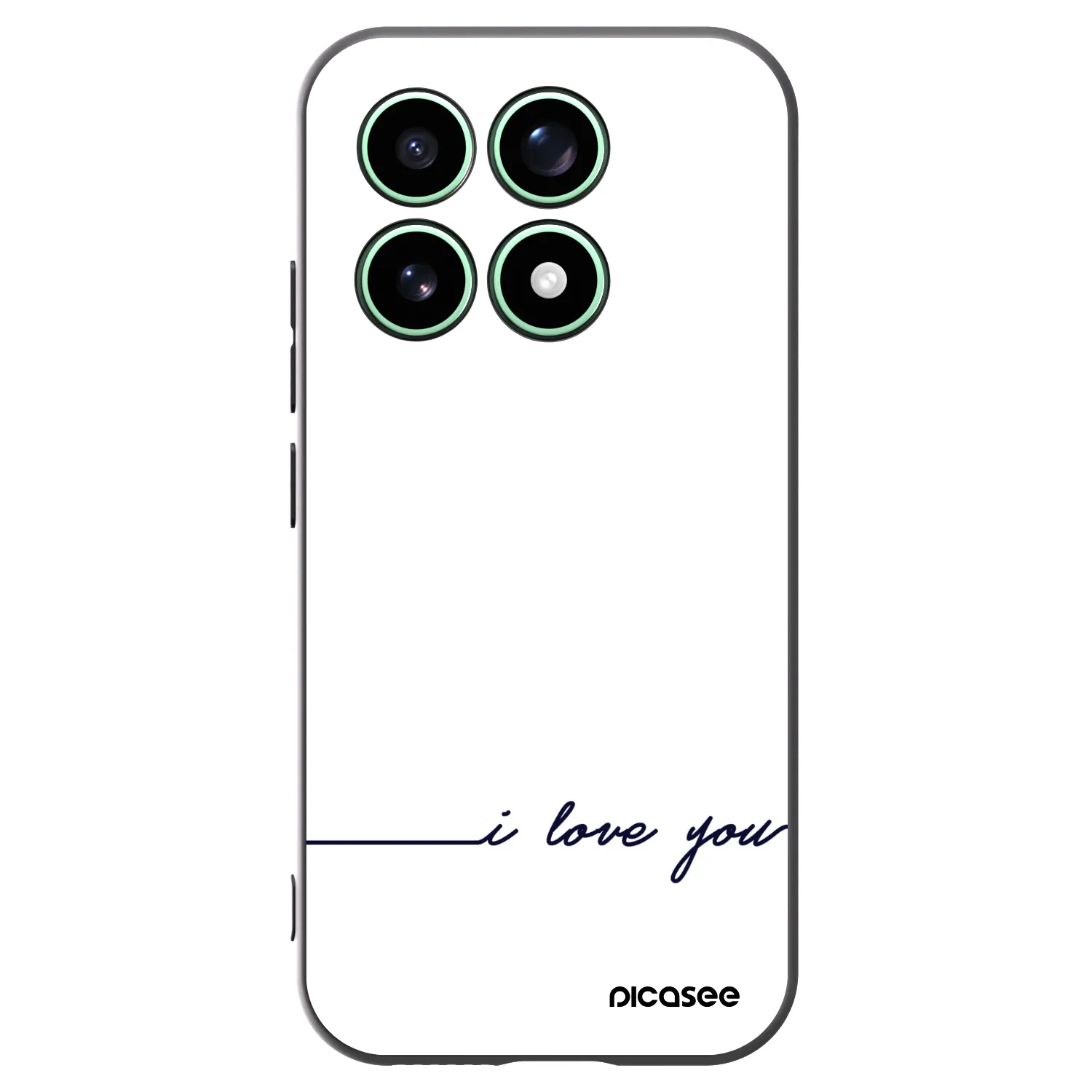Picasee silikonowe czarne etui na Xiaomi 17 - I love you