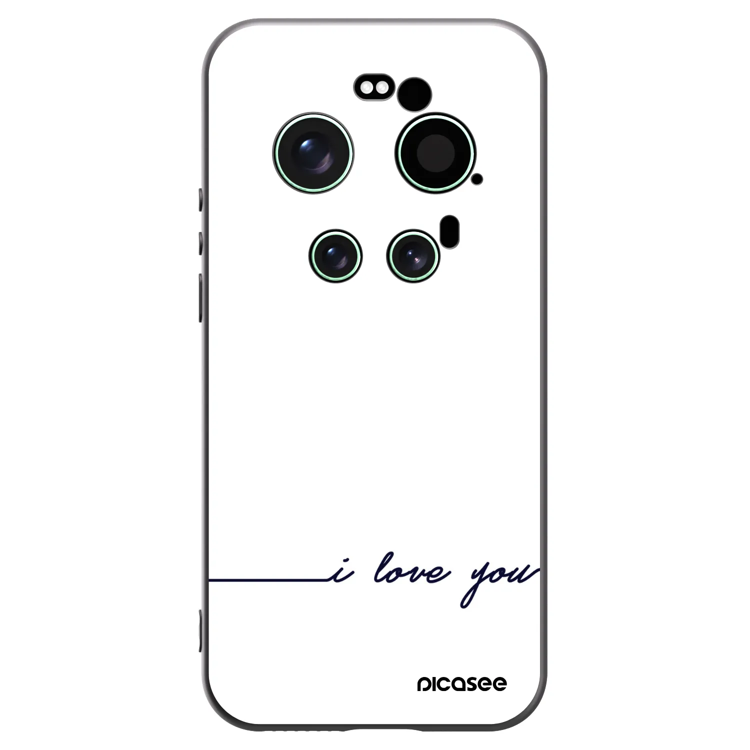 Picasee silikonowe czarne etui na Xiaomi 17 Ultra - I love you