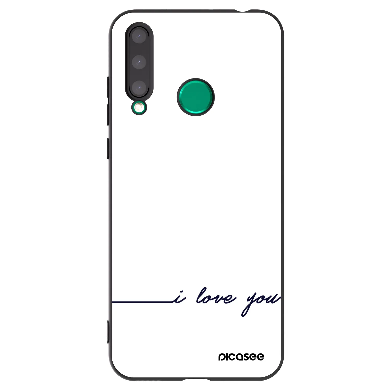 Picasee silikonowe czarne etui na Honor 20 Lite - I love you