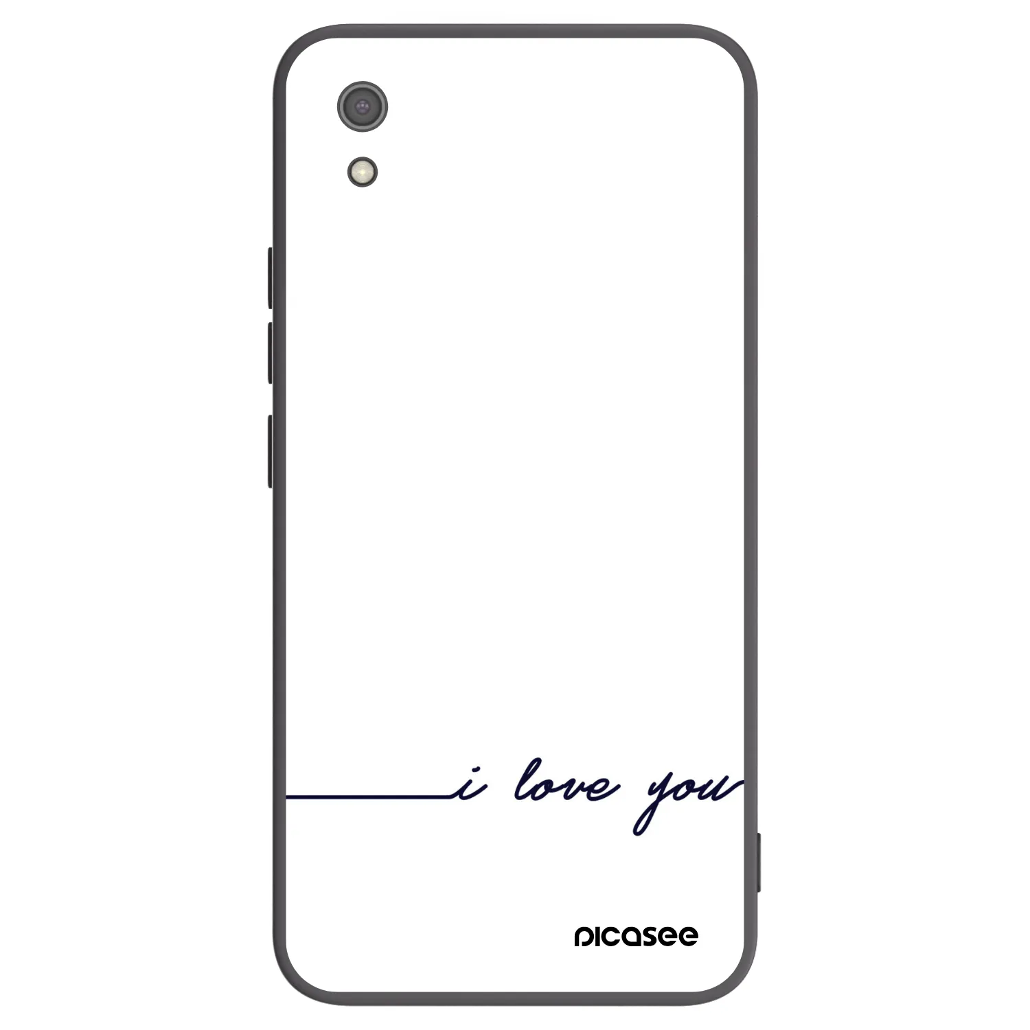 Picasee silikonowe czarne etui na Xiaomi Redmi 7A - I love you