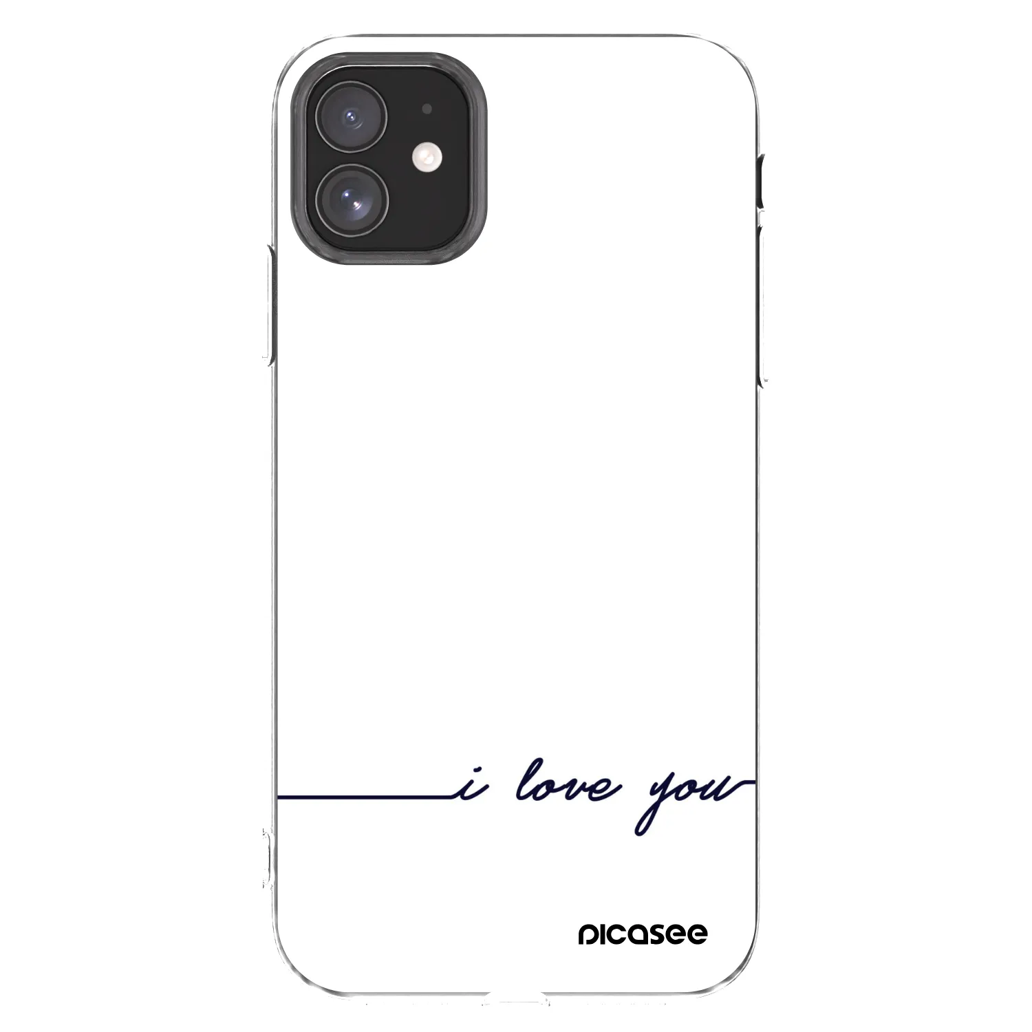 Picasee silikonowe przeźroczyste etui na Apple iPhone 11 - I love you