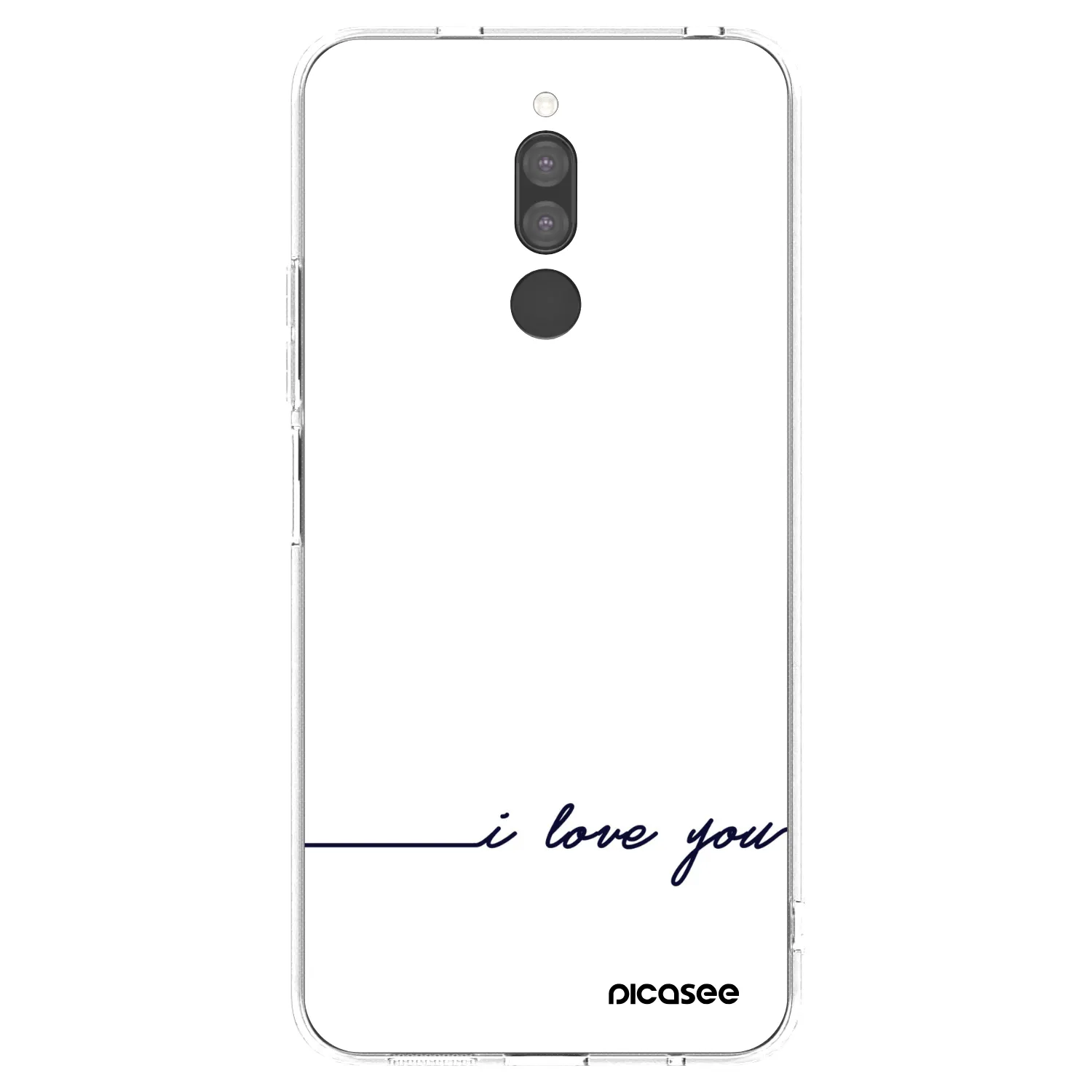 Picasee silikonowe przeźroczyste etui na Xiaomi Redmi 8 - I love you