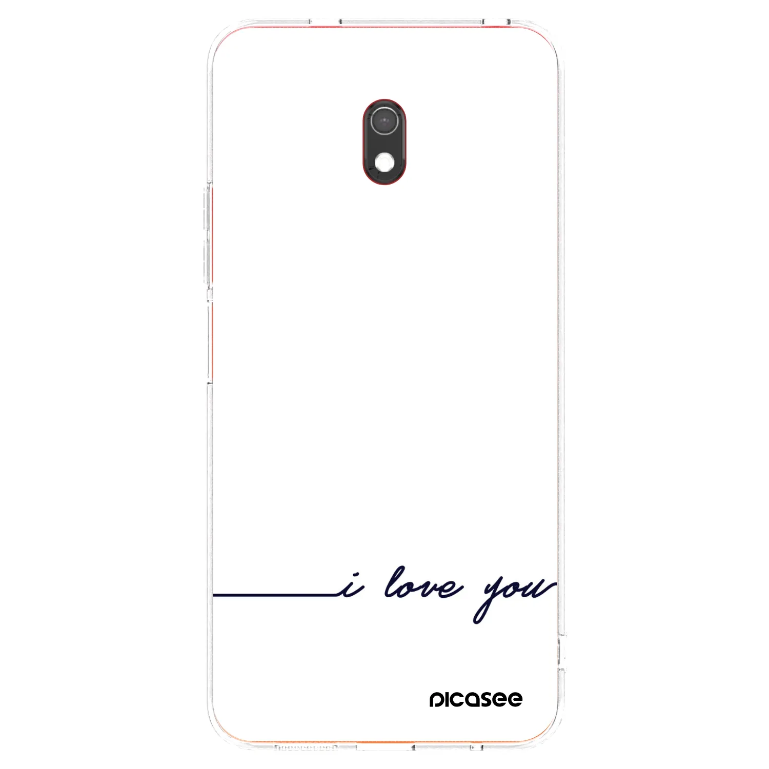 Picasee silikonowe przeźroczyste etui na Xiaomi Redmi 8A - I love you
