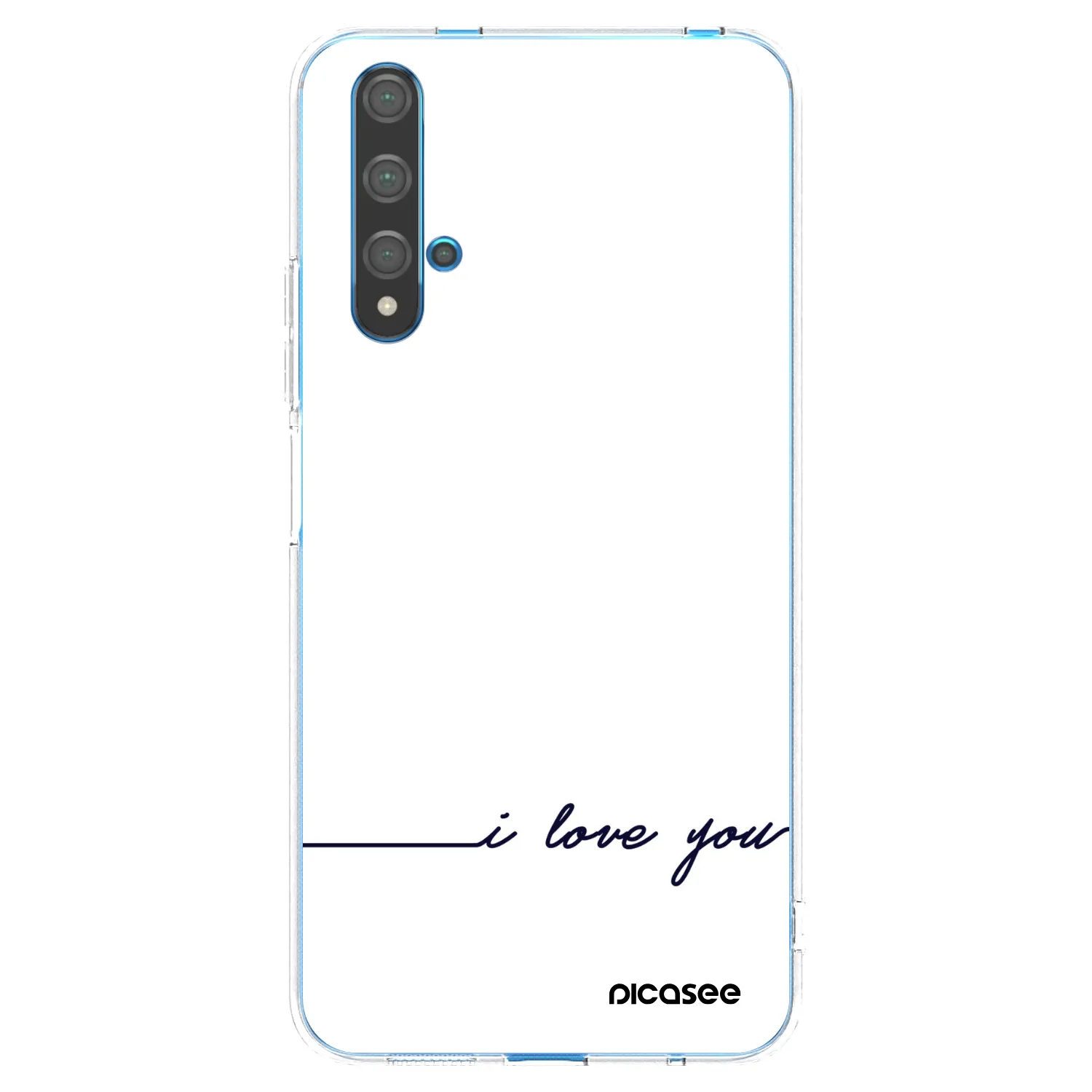 Picasee silikonowe przeźroczyste etui na Huawei Nova 5T - I love you