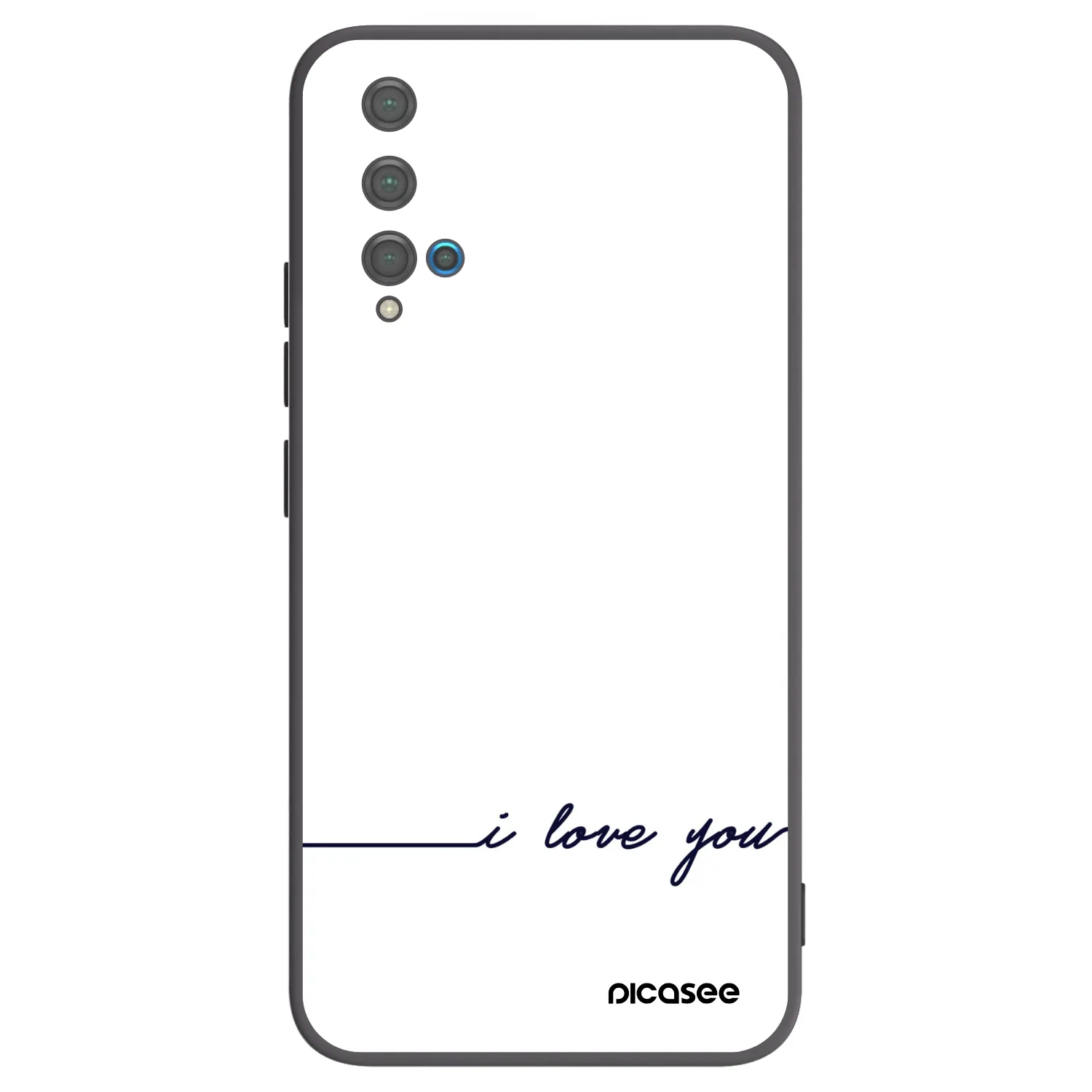 Picasee silikonowe czarne etui na Huawei Nova 5T - I love you