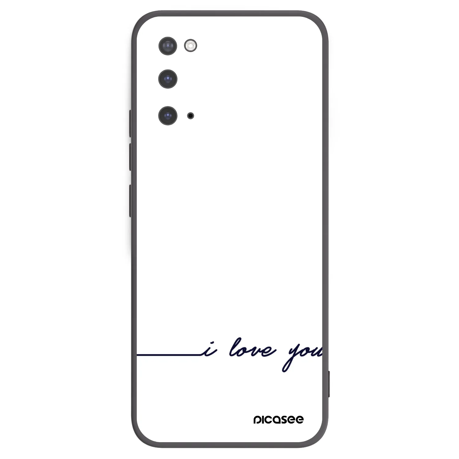 Picasee silikonowe czarne etui na Samsung Galaxy S20 G980F - I love you