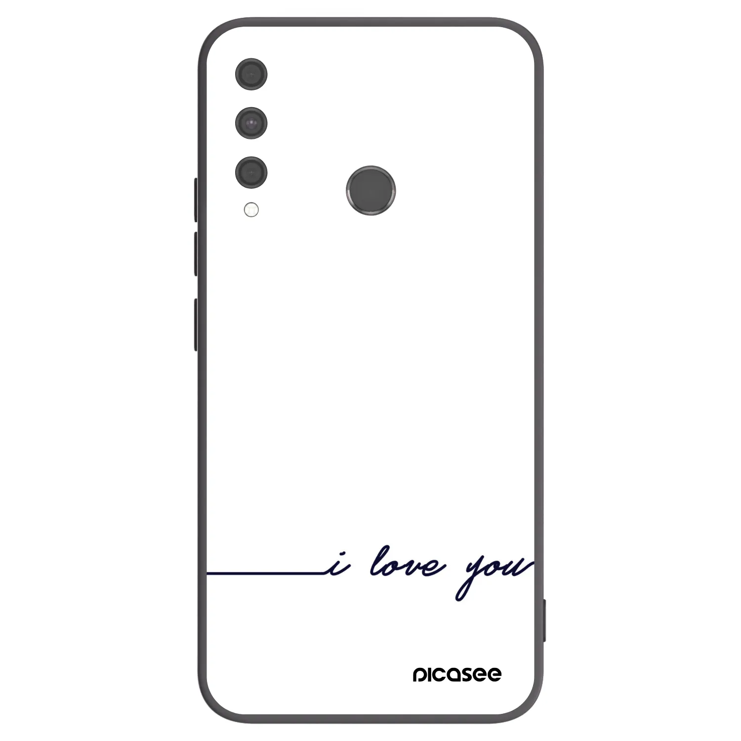 Picasee silikonowe czarne etui na Huawei P40 Lite E - I love you