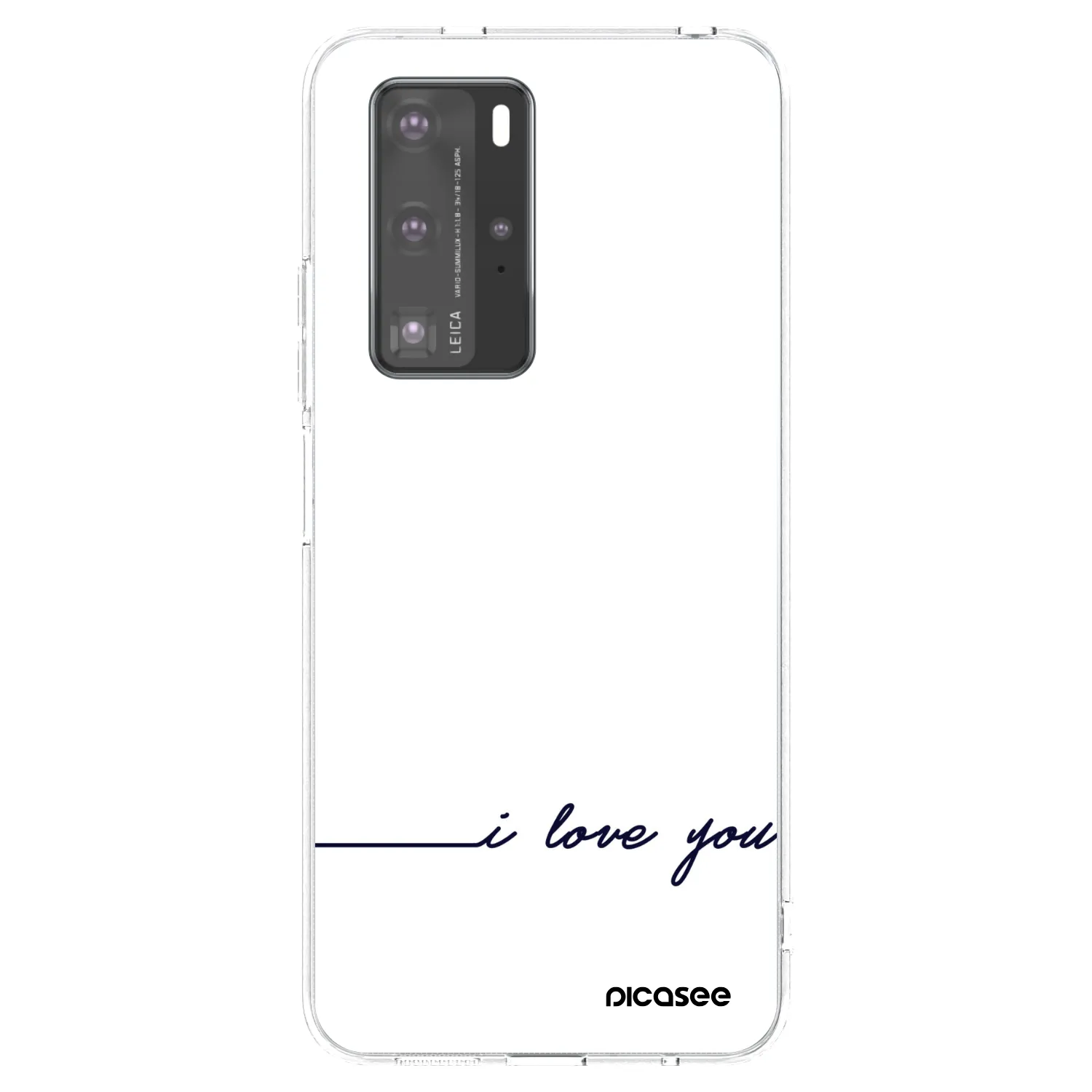 Picasee silikonowe przeźroczyste etui na Huawei P40 Pro - I love you