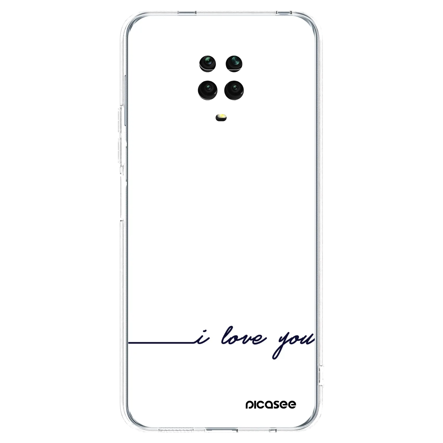 Picasee silikonowe przeźroczyste etui na Xiaomi Redmi Note 9 Pro - I love you