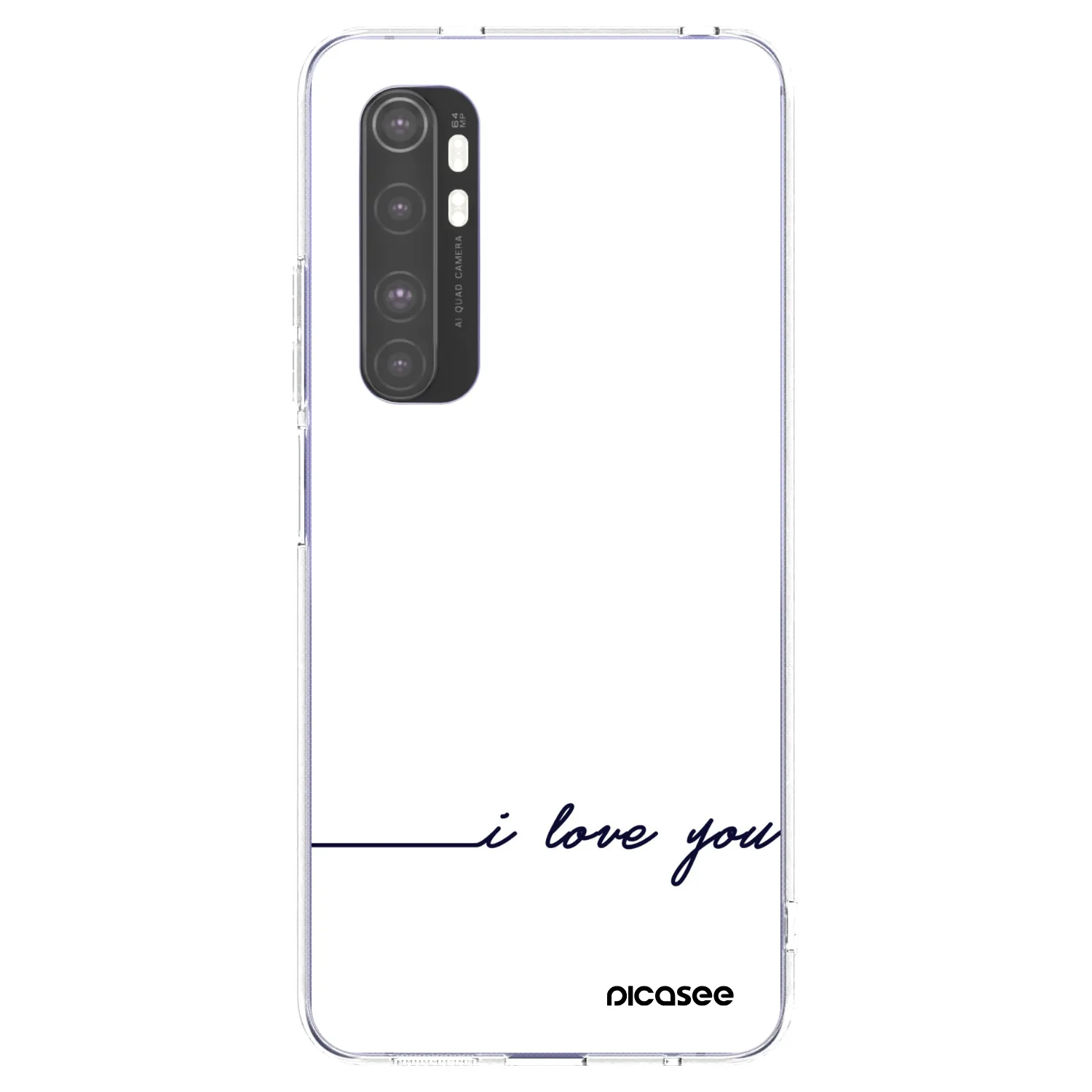 Picasee silikonowe przeźroczyste etui na Xiaomi Mi Note 10 Lite - I love you