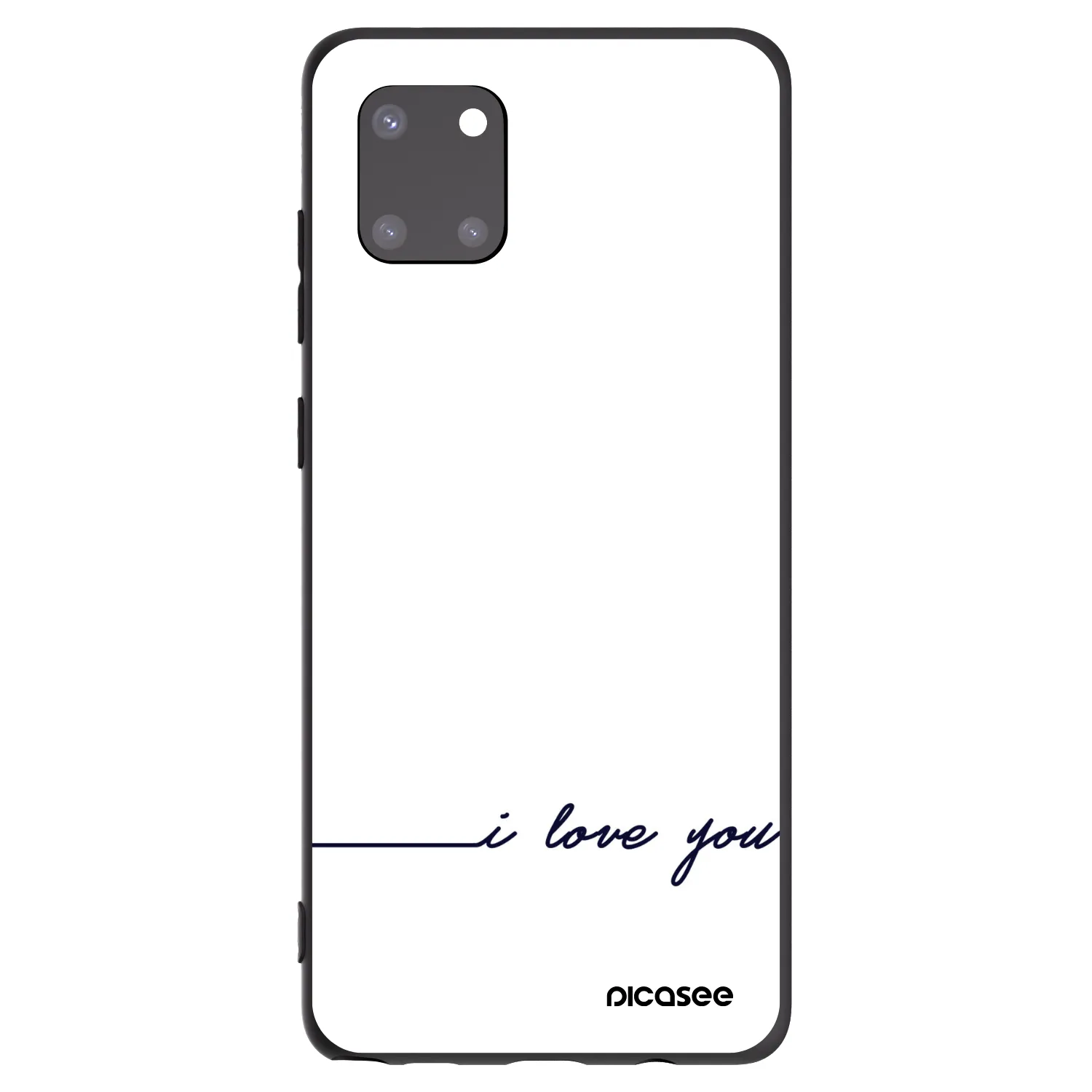 Picasee silikonowe czarne etui na Samsung Galaxy Note 10 Lite N770F - I love you