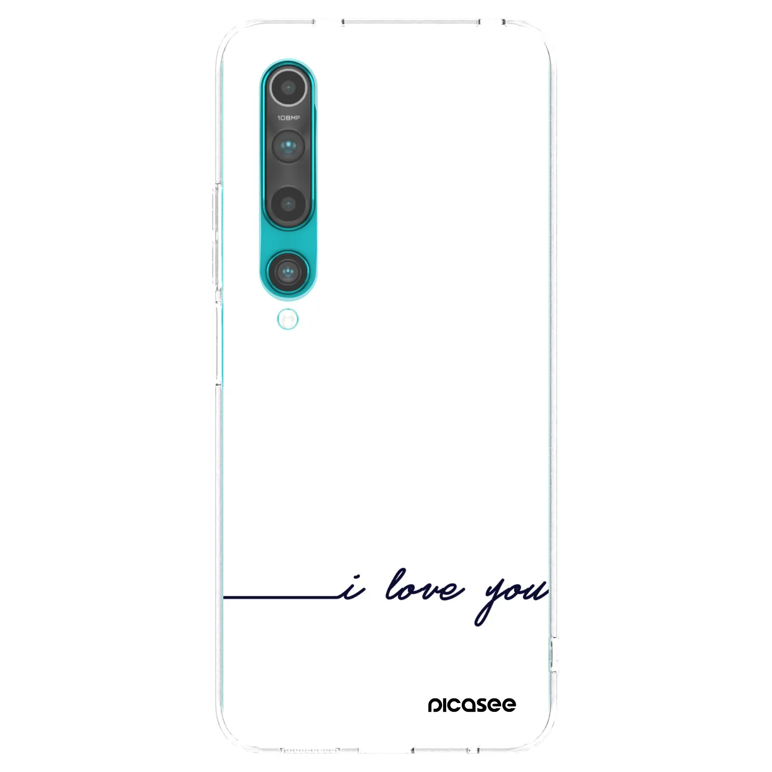 Picasee silikonowe przeźroczyste etui na Xiaomi Mi 10 - I love you