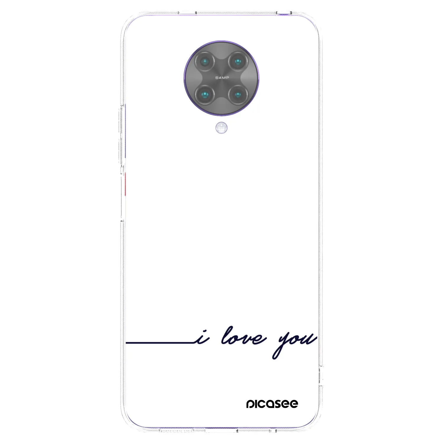 Picasee silikonowe przeźroczyste etui na Xiaomi Poco F2 Pro - I love you
