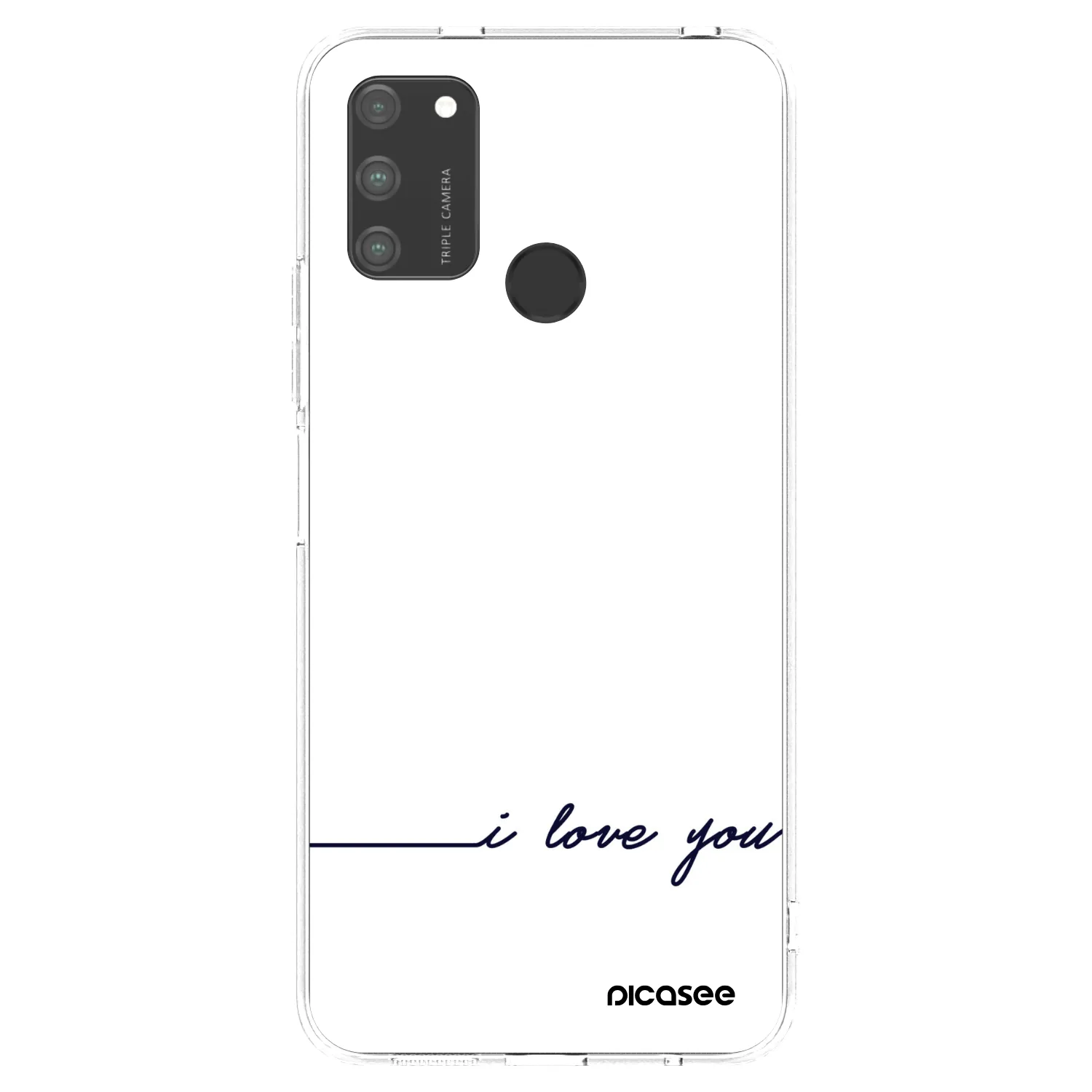 Picasee silikonowe przeźroczyste etui na Honor 9A - I love you