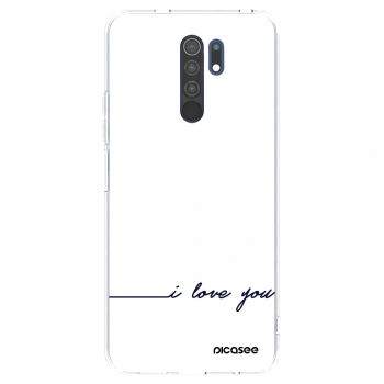 Picasee silikonowe przeźroczyste etui na Xiaomi Redmi 9 - I love you