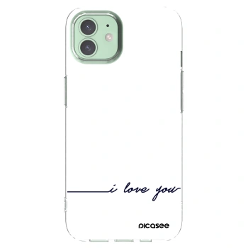 Picasee silikonowe przeźroczyste etui na Apple iPhone 12 - I love you