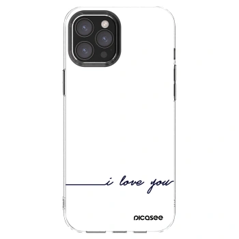 Picasee silikonowe przeźroczyste etui na Apple iPhone 12 Pro Max - I love you