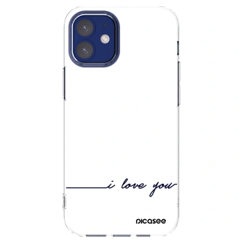 Picasee silikonowe przeźroczyste etui na Apple iPhone 12 mini - I love you