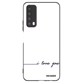 Picasee silikonowe czarne etui na Huawei P Smart 2021 - I love you