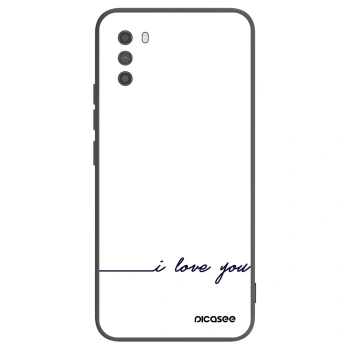 Picasee silikonowe czarne etui na Xiaomi Poco M3 - I love you