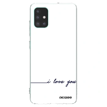 Picasee silikonowe przeźroczyste etui na Samsung Galaxy M51 M515F - I love you