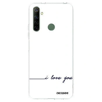 Picasee silikonowe przeźroczyste etui na Realme 6i - I love you