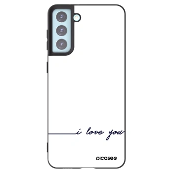 Picasee silikonowe czarne etui na Samsung Galaxy S21+ 5G G996F - I love you