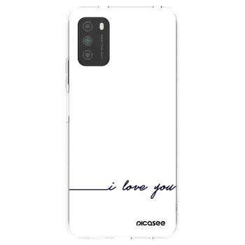 Picasee silikonowe przeźroczyste etui na Xiaomi Poco M3 - I love you