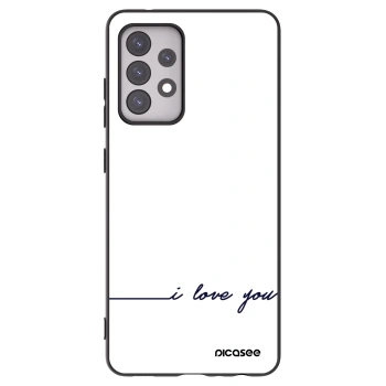 Picasee silikonowe czarne etui na Samsung Galaxy A52 5G A525F - I love you