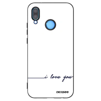Picasee silikonowe czarne etui na Huawei P20 Lite - I love you