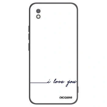 Picasee silikonowe czarne etui na Xiaomi Redmi 9AT - I love you