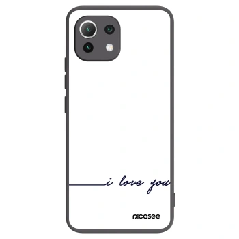 Picasee silikonowe czarne etui na Xiaomi Mi 11 Lite - I love you