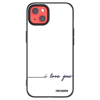 Picasee silikonowe czarne etui na Apple iPhone 13 - I love you