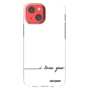 Picasee silikonowe przeźroczyste etui na Apple iPhone 13 mini - I love you