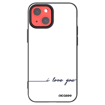 Picasee silikonowe czarne etui na Apple iPhone 13 mini - I love you