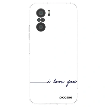 Picasee silikonowe przeźroczyste etui na Xiaomi Poco F3 - I love you