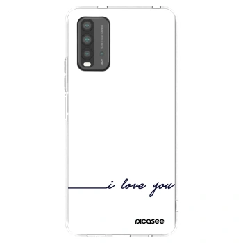 Picasee silikonowe przeźroczyste etui na Xiaomi Redmi 9T - I love you