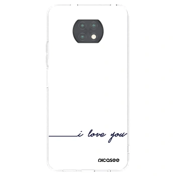 Picasee silikonowe przeźroczyste etui na Xiaomi Redmi Note 9T - I love you