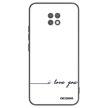 Picasee silikonowe czarne etui na Xiaomi Redmi Note 9T - I love you