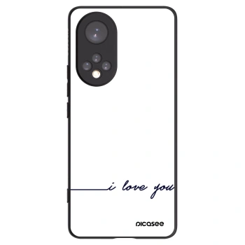 Picasee silikonowe czarne etui na Honor 50 5G - I love you