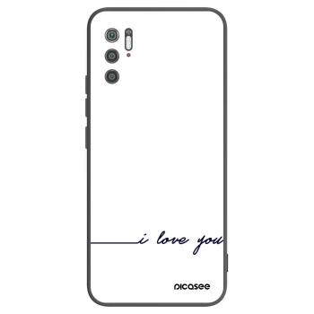 Picasee silikonowe czarne etui na Xiaomi Poco M3 Pro 5G - I love you