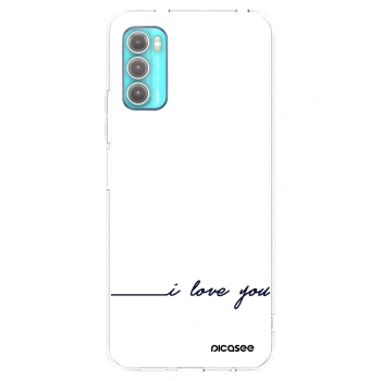 Picasee silikonowe przeźroczyste etui na Motorola Moto G60 - I love you