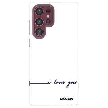 Picasee silikonowe przeźroczyste etui na Samsung Galaxy S22 Ultra 5G - I love you