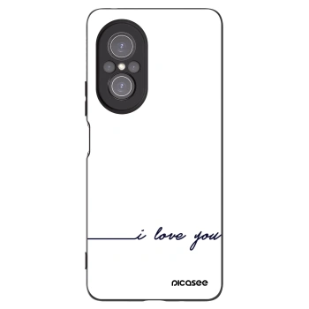 Picasee silikonowe czarne etui na Huawei Nova 9 SE - I love you
