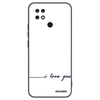 Picasee silikonowe czarne etui na Xiaomi Redmi 10C - I love you