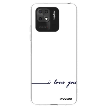 Picasee silikonowe przeźroczyste etui na Xiaomi Redmi 10C - I love you