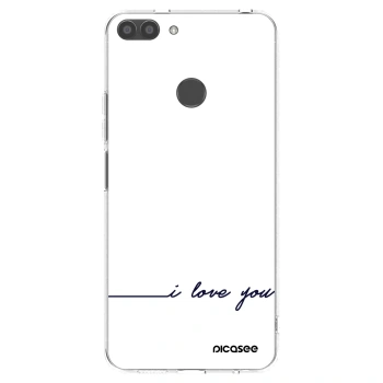 Picasee silikonowe przeźroczyste etui na Huawei P Smart - I love you