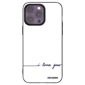 Picasee silikonowe czarne etui na Apple iPhone 14 Pro Max - I love you