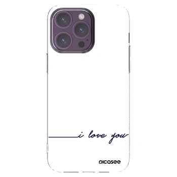 Picasee silikonowe przeźroczyste etui na Apple iPhone 14 Pro Max - I love you