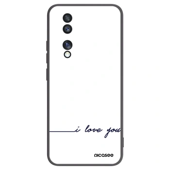Picasee silikonowe czarne etui na Honor 70 - I love you